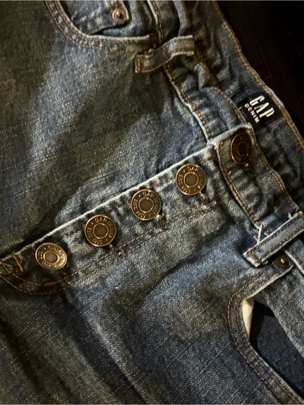 GAP women’s Blue Denim Button-Fly Jeans